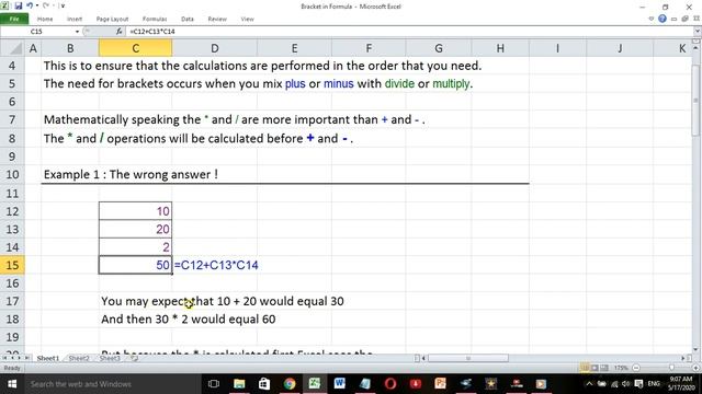 Bracket in Formula | How to use Bracket Formula in Excel | Excel Formulas | Excel Functions