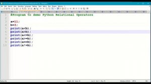 Python Operators || Python Relational Operators | Python Comparison Operators | Python Boolean | #3