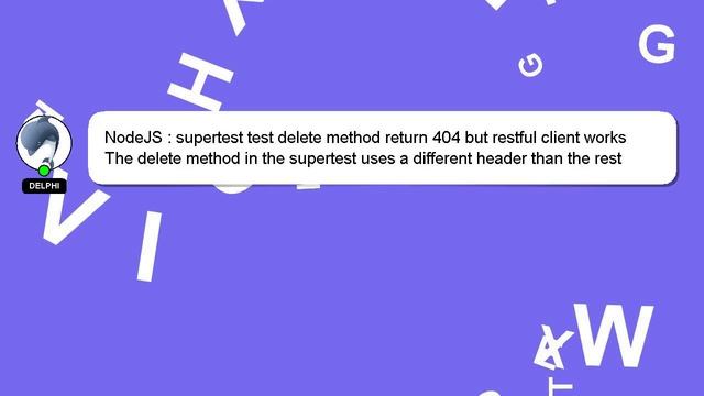NodeJS : supertest test delete method return 404 but restful client works