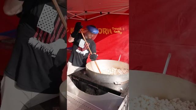 Making Fresh Kettle Corn at the Farmers Market