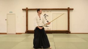 айкидо: ката 6 движений с дзе - подробный разбор. Фрагмент из ката 31.  |  Roku no jo. aikido