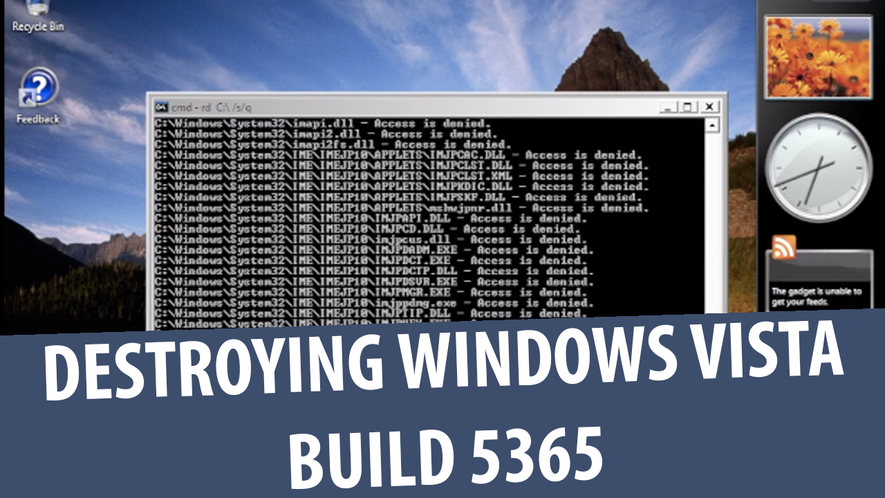 Уничтожение Windows Vista Build 5365