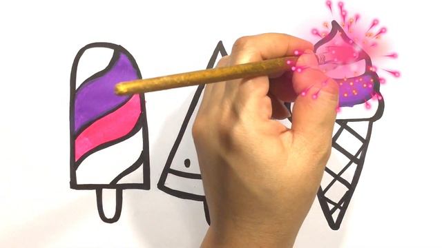 Kак нарисовать мороженое 3 вкуса ? | How to draw ice cream 3 flavors