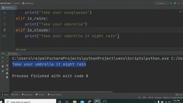 Python tutorial | part 5 | if statement and comparisons