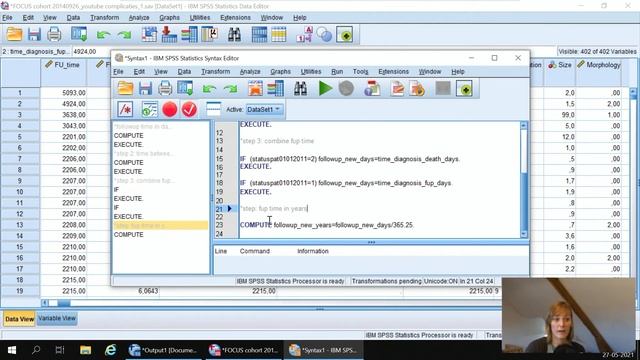 SPSS tutorials for beginners part 5 - Kaplan Meier, Cox regression & calculating follow-up time смотреть онлайн
