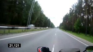 Разгон до 100 км/час на Honda CBF-600