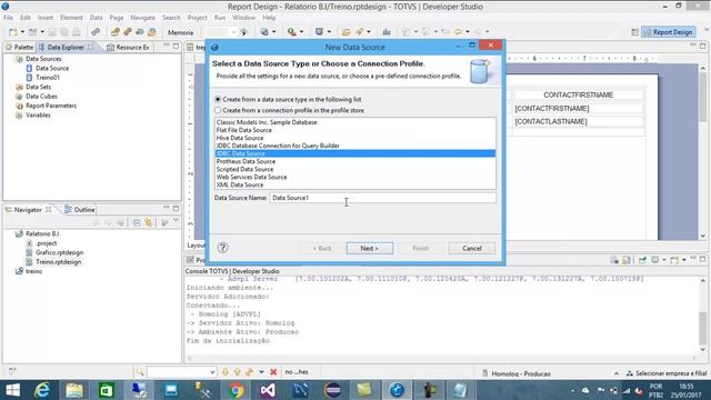 Conexão JDBC usando Driver Jtds-1.3.1, na IDE Totvs Developer Studio, relatório Birt Report. смотреть онлайн