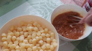 Воздушный торт из кукурузных палочек