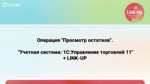 Link-Up - операция "просмотр остатков"