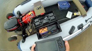 Установка датчика эхолота Garmin Echomap, Striker на лодку ПВХ