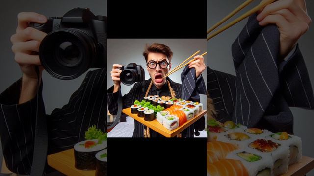 Как надо есть суши (ИИ изображение)