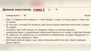 Деяния Апостолов с комментариями, 1 глава, 1-5 стихи. (иерей Михаил Литвищенко)