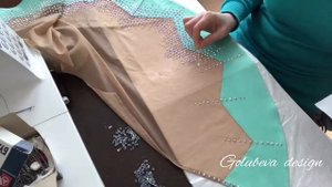 Расклейка стразами костюма для танца живота. Рукав