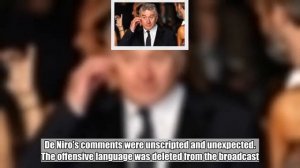 Robert De Niro Gets Bleeped Out for Cursing at Donald Trump at Tony Awards