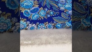 Павлопосадский платок "Признание" (1462-14) с искусственным мехом