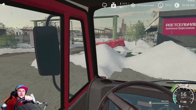 УБРАЛ ВЕСЬ СНЕГ НА БАЗЕ - СУРОВАЯ РОССИЯ в FARMING SIMULATOR 19 смотреть онлайн
