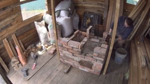 Кладка печи в баню. Продолжение...