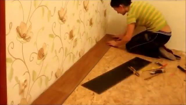 Как я укладывала полы Fine floor сама часть 1, плитка пвх файн флор 43 класса защиты!