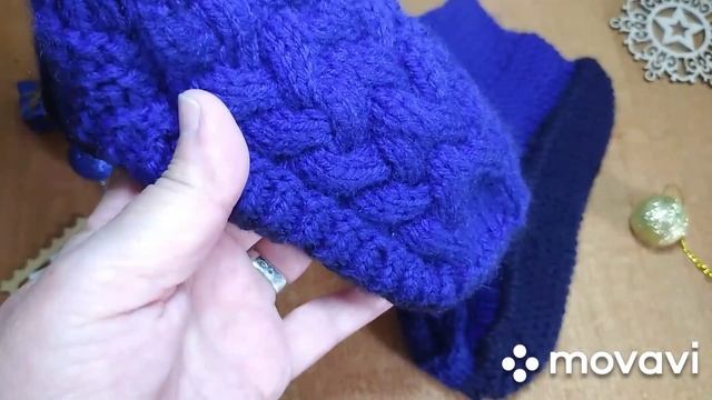 Вязание. Тапочки-следки спицами с узором "Королевская коса". Экспресс мастер-класс. 4 декабря 2020г