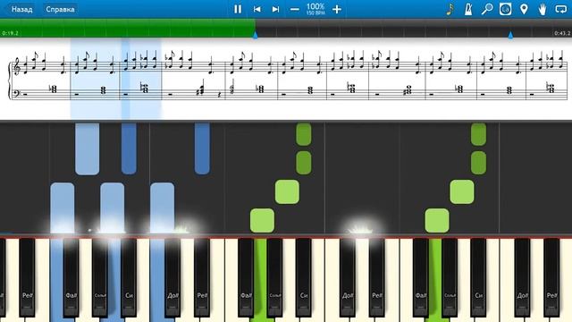 Ранетки - Мы Ранетки (на пианино Synthesia cover) Ноты и MIDI смотреть онлайн