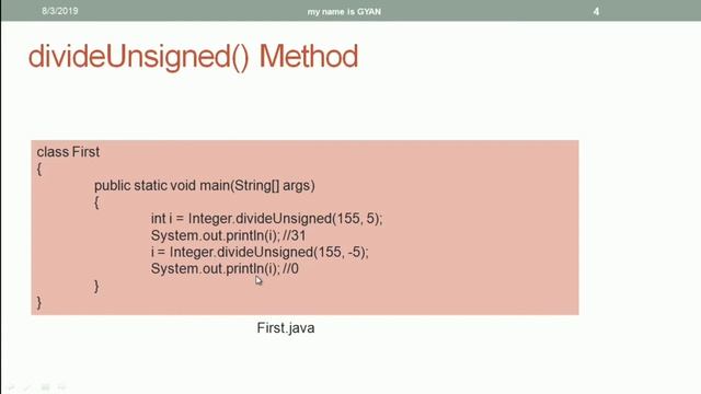 Wrapper Classes in Java | #33 | divideUnsigned() Method of Integer and Long Wrapper Classes