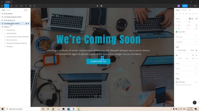 Coming Soon Website Template Design using Figma | Figma Learning смотреть онлайн