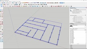 проект свайного поля sketchup / свайное поле в sketchup