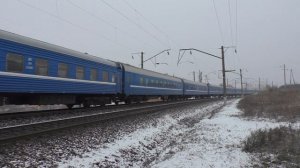 "С Новым годом!" ЭП1М-629 с поездом №301 Адлер - Минск