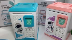 Детский Сейф Копилка с Кодовым замком , отпечатком пальца и ультрафиолетом