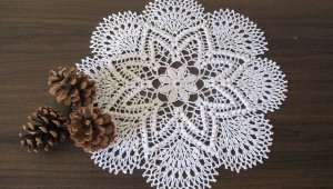 САЛФЕТКА КРЮЧКОМ С ШИШЕЧКАМИ. ЧАСТЬ 1