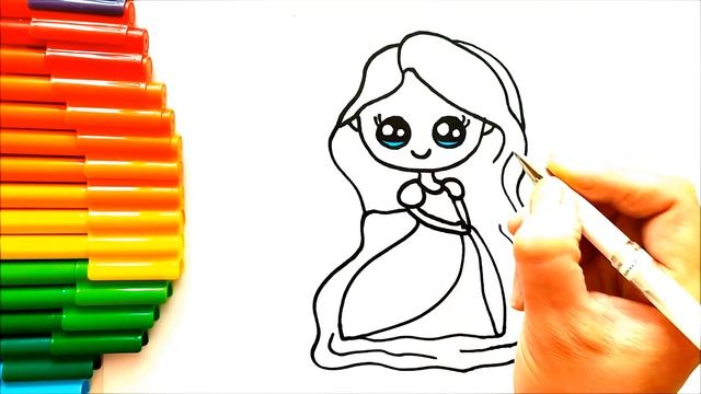 Как нарисовать Рапунцель - Простой рисунок Рапунцель