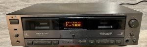 Двойная кассетная дека JVC TD-W505; Dolby B-C NR HX Pro-произведён в Малайзии-1991-год