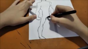 Как нарисовать черного человека паука поэтапно