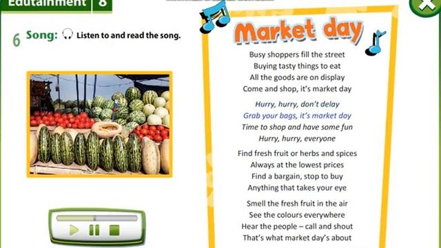 Excel 6 Modele 8.Market Day Song! Text ver.p 98.Ex:6 смотреть онлайн