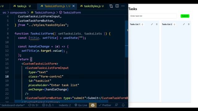 Build a tasks board | React | LocalStorage: Creating New Tasks List смотреть онлайн