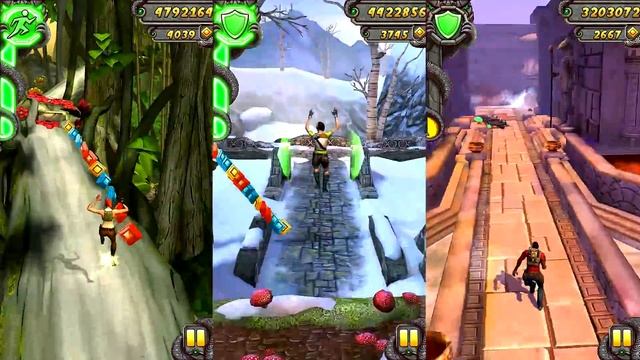 Temple Run 2 Lost Jungle VS Frozen Shadows VS Blazing Sands Android iPad iOS Gameplay HD смотреть онлайн