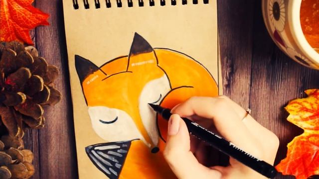 Идеи для личного дневника Уютный осенний декор артбука КОНКУРС!!DRAW WITH ME  Кристина Санько
