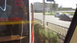 Поездка на трамвае КТМ23 маршрут скоростного трамвая СТ2 г. Волгоград