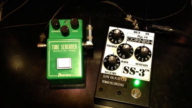 Ibanez Tube Screamer TS-808 Reissue vs Pete Cornish SS3 смотреть онлайн