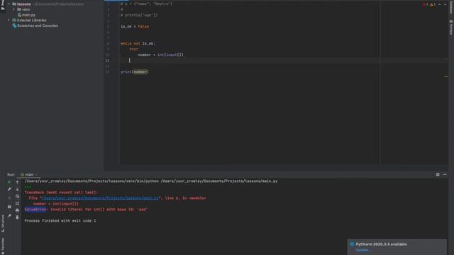 Урок Python #4 | Конструкция try: except и обработка ошибок смотреть онлайн