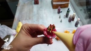 Оформляем торт в осеннем цвете. Как окрасить БЗК? Белково-заварной крем.