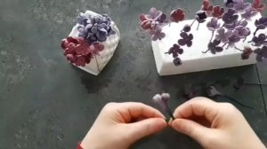 Как сделать сирень из сахарной мастики.