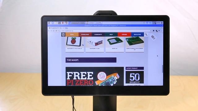 Raspberry Pi LCD PCAP touchscreen 15.6" 1366x768 смотреть онлайн