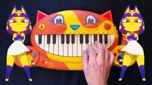 Yellow Egyptian Cat Meme on CAT PIANO - Ankha Dance