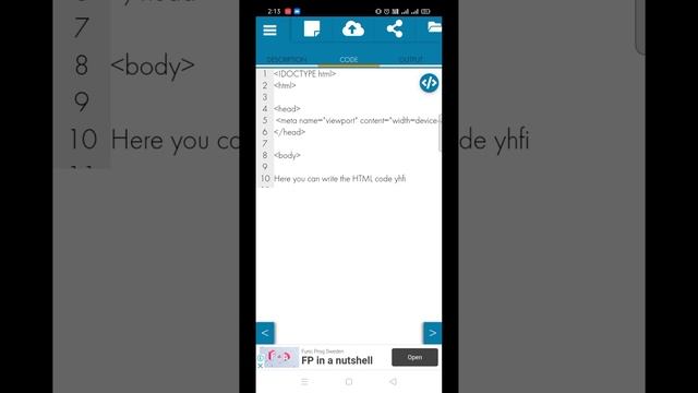 html css and javascript in mobile |mobile se coding #webdevlopment #beginner #short