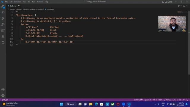 Dictionaries In Python | Mapping Data Type | Python Tutorials For Beginners