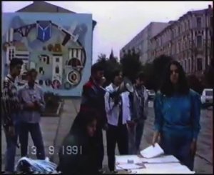 Саратов-1991. Пикет студентов университета