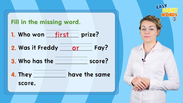 Easy Sight Words 3 (Unit 12 Winning Prizes) | Sight Words: first, or, both, best смотреть онлайн