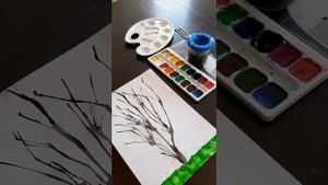 Рисование в нетрадиционной технике Кляксография (выдувание трубочкой)