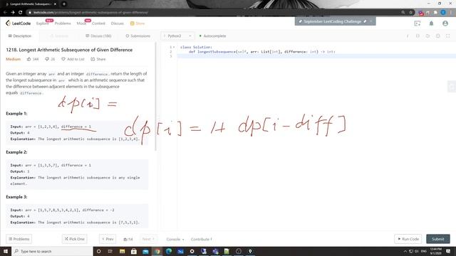 LeetCode 1218. Longest Arithmetic Subsequence of Given Difference смотреть онлайн